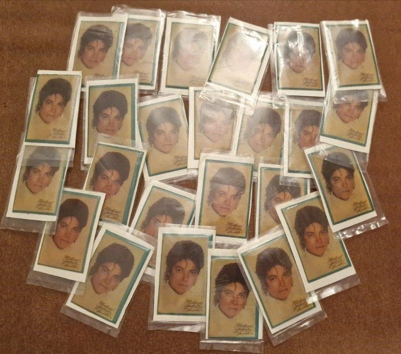 25 Vintage Michael Jackson Thriller Stickers, Verzamelen, Verzenden, Gebruikt, Film, Tv of Omroep