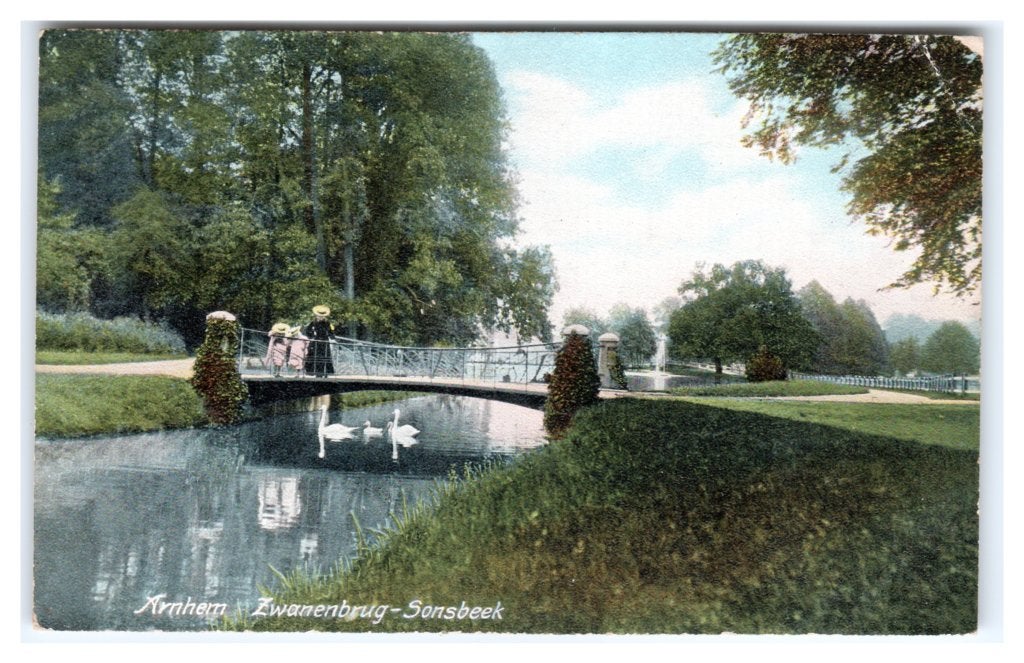 Arnhem, Zwanenbrug - Sonsbeek - Opruimingskaart, Ophalen of Verzenden, Voor 1920, Gelopen, Gelderland