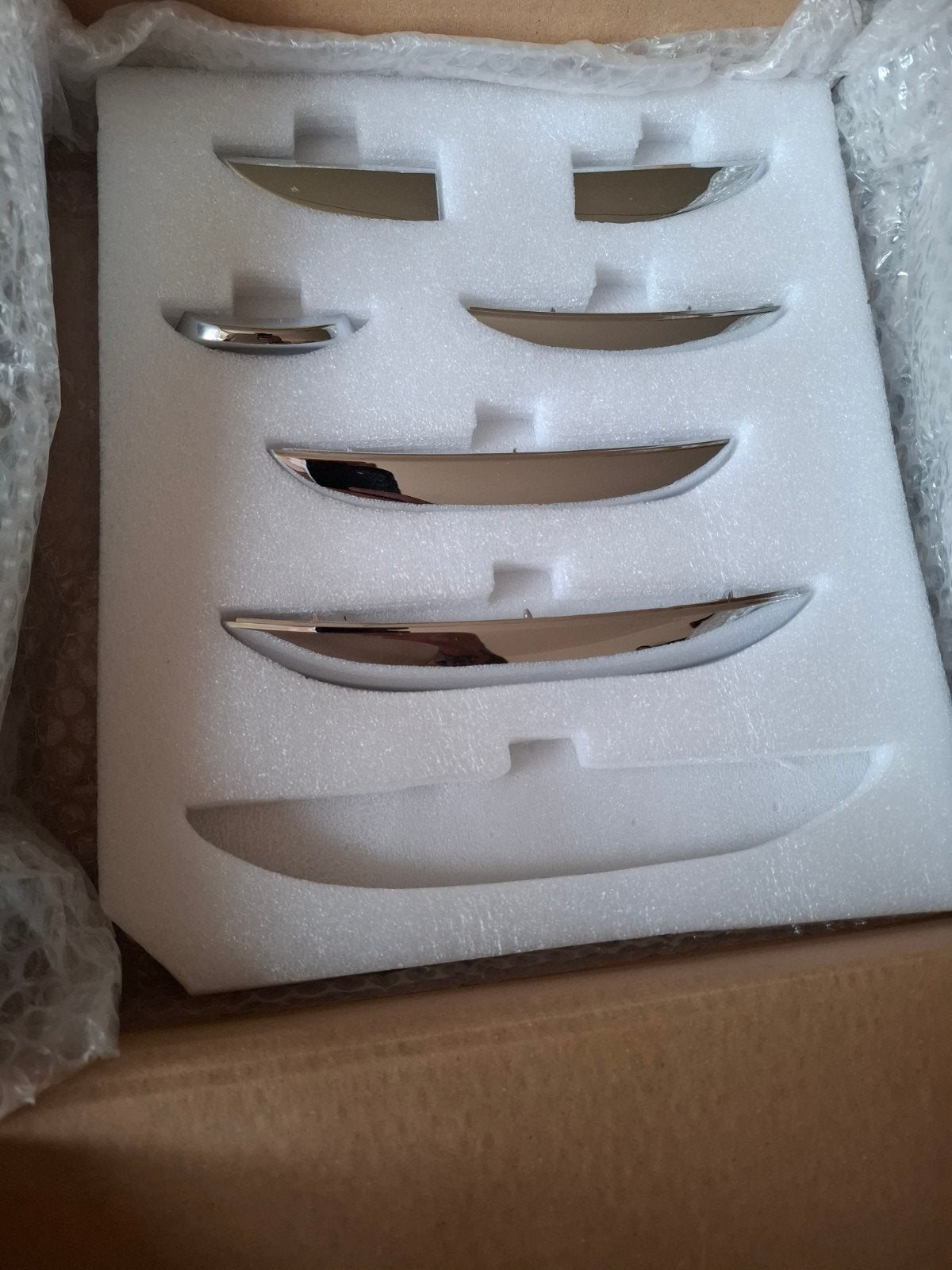 Lamellenset chroom voor grille van Alfa Romeo Mito, Auto-onderdelen, Ophalen of Verzenden, Voor, Alfa Romeo, Bumper