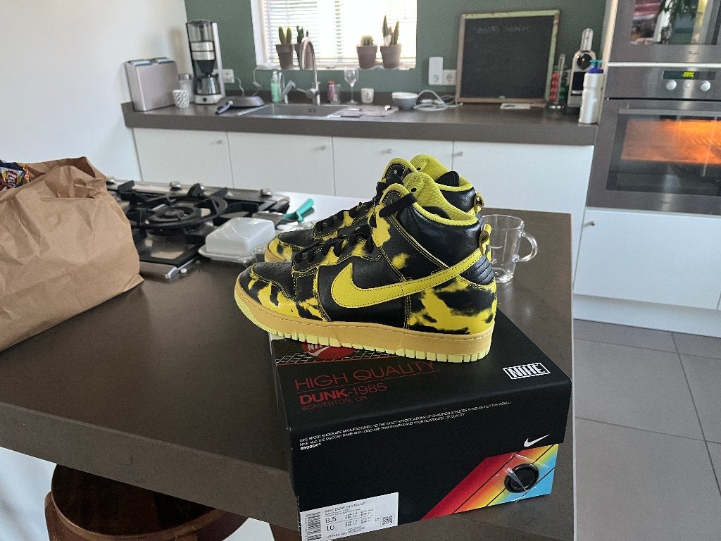 Nike Dunk High Yellow Acid Wash - 42, Kleding | Heren, Schoenen, Nieuw, Sneakers of Gympen, Overige kleuren, Ophalen of Verzenden