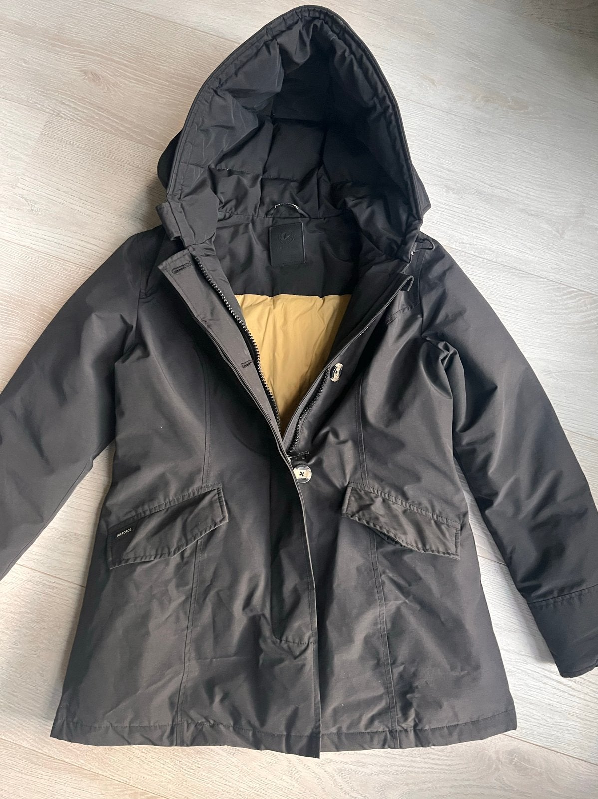 Airforce winterjas, maat 16Y (vergelijkbaar met S), Ophalen of Verzenden, Gedragen, Maat 36 (S), Zwart