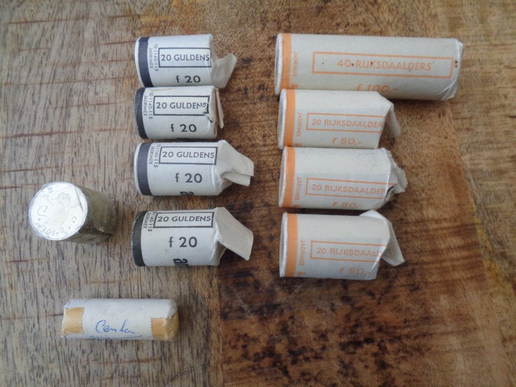 munt rollen rijksdaalders en guldens, Verzenden, Koningin Juliana, Overige waardes, Setje