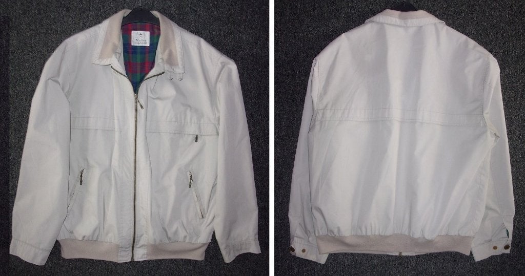 Korte jas heer, beige, rits, 3 zakken en binnenzak, mt. M., Ophalen of Verzenden, Zo goed als nieuw, Maat 48/50 (M), Beige