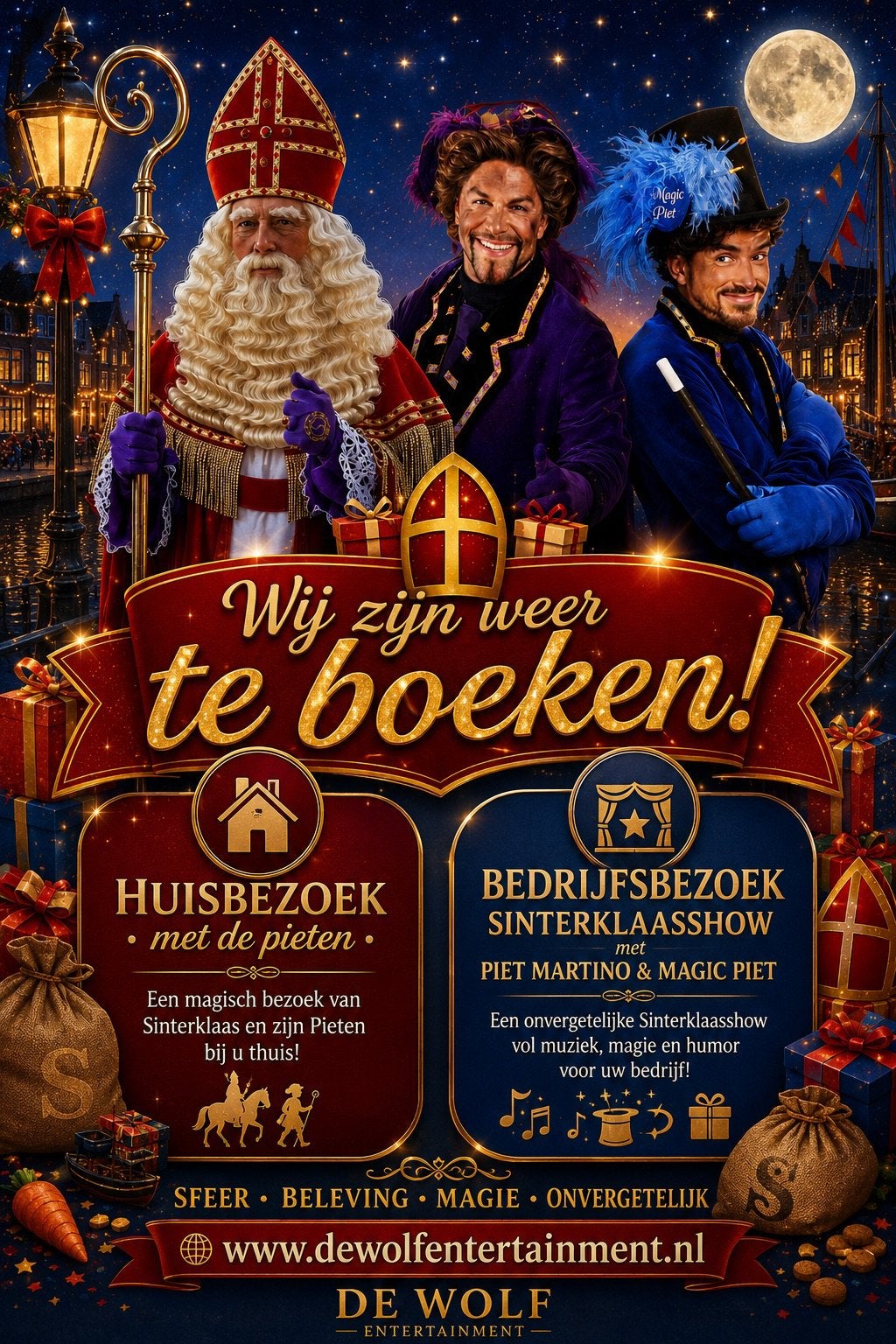 Boek u Sinterklaas met zijn Pieten omgeving Leiden, Ophalen, Nieuw