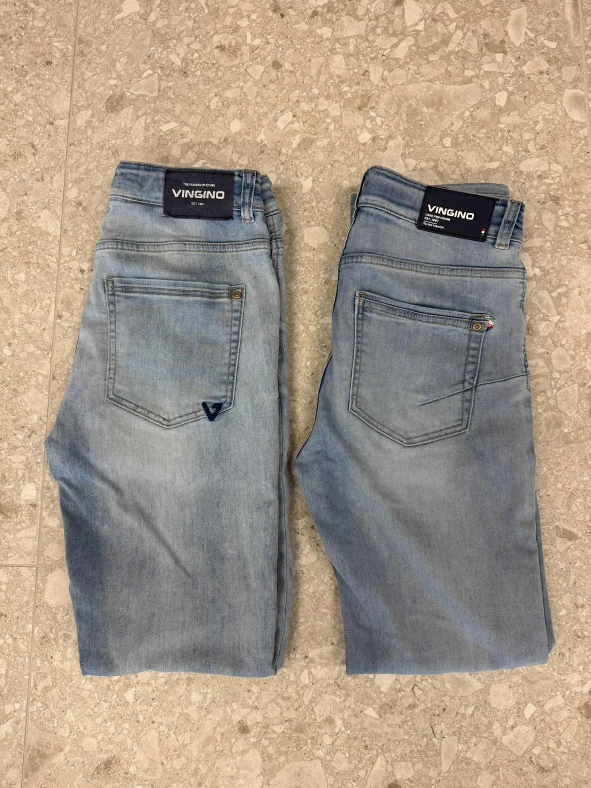 Kinder spijkerbroek jeans 2st Vingino maat 164 14 years, Ophalen of Verzenden, Zo goed als nieuw, Jongen, Broek