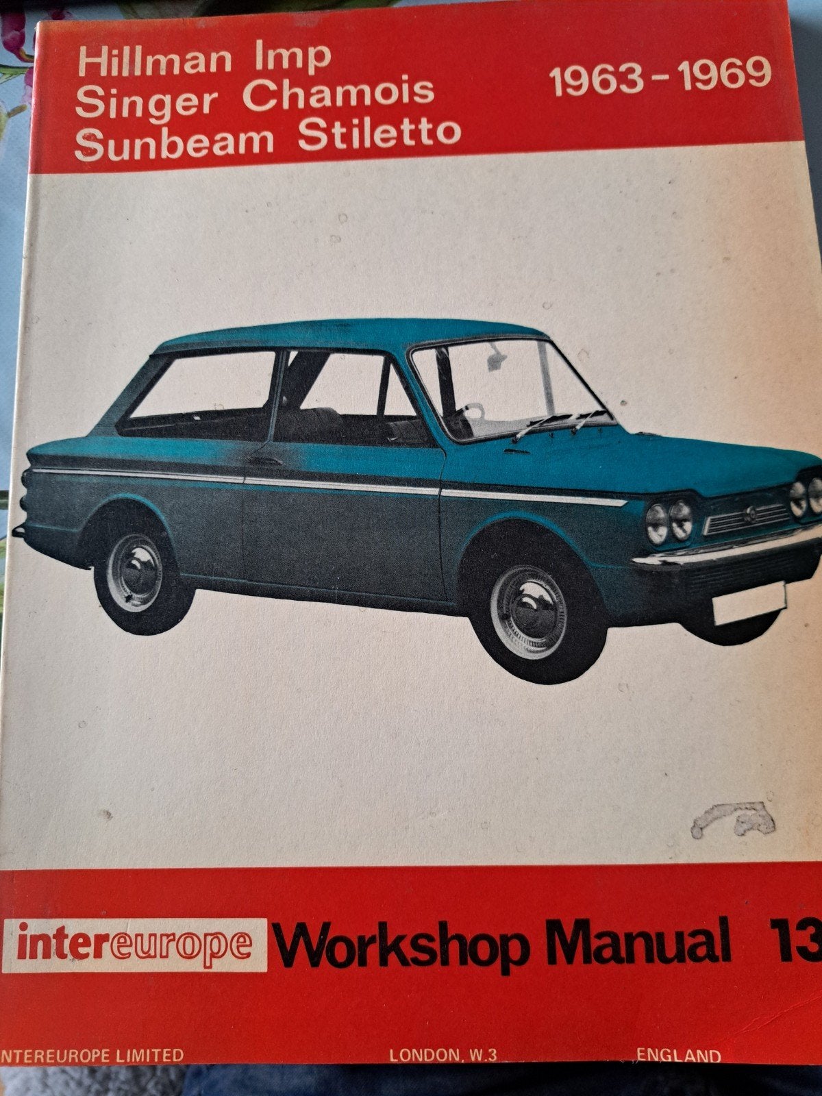 Hillman Imp ,Singer Chamois, Sunbeam Stiletto.Manual., Ophalen of Verzenden