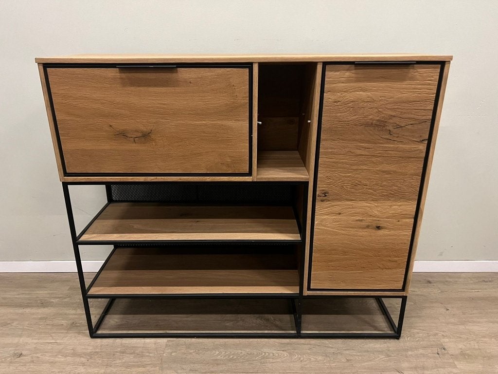 Henders en Hazel city Dressette eikenhout met verlichting, 100 tot 150 cm, Nieuw, Ophalen of Verzenden, Glas
