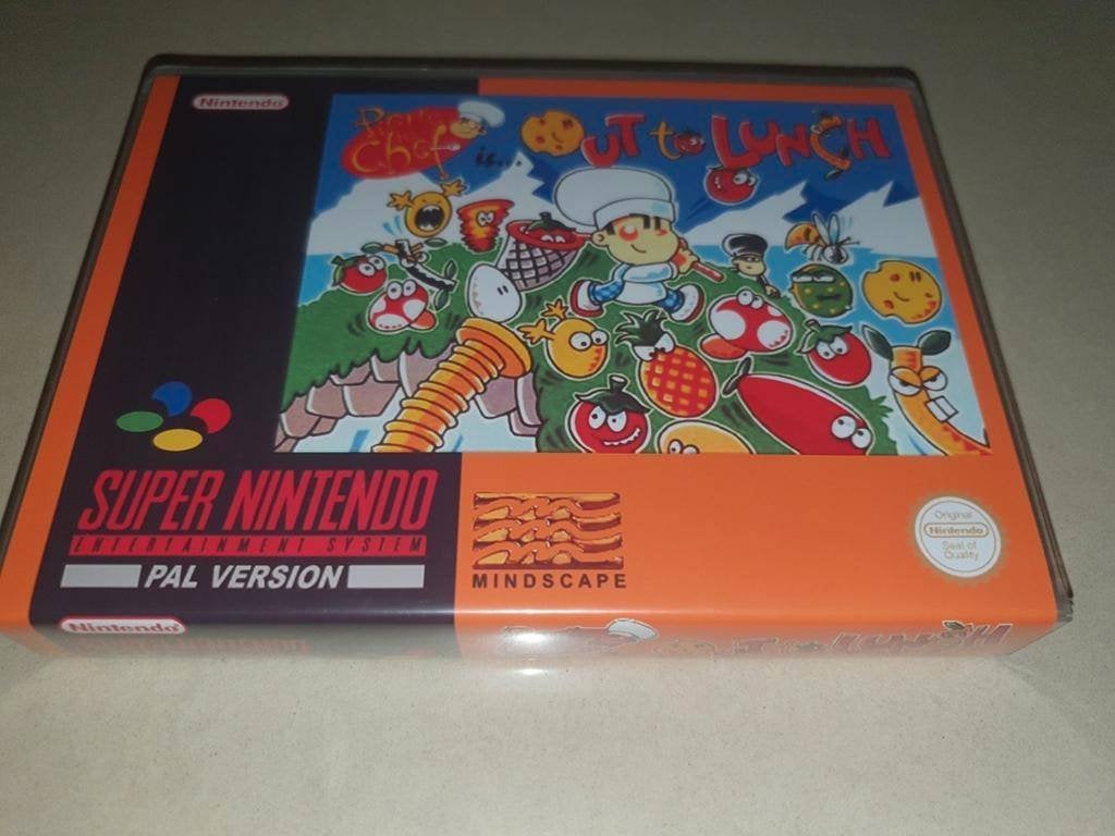 Pierre Le Chef Is Out To Lunch SNES Game Case, 1 speler, Verzenden, Zo goed als nieuw, Vanaf 3 jaar