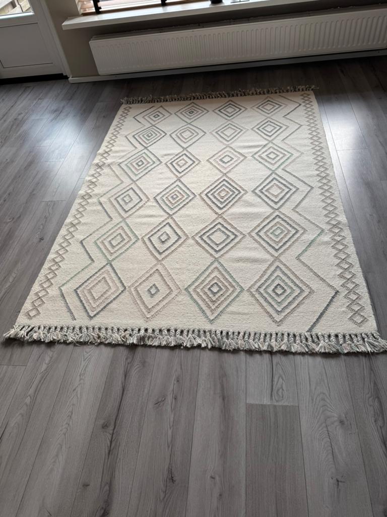 Vloerkleed Boho/Stijlvol – 240x165 cm, Ophalen, 150 tot 200 cm, 200 cm of meer, Grijs