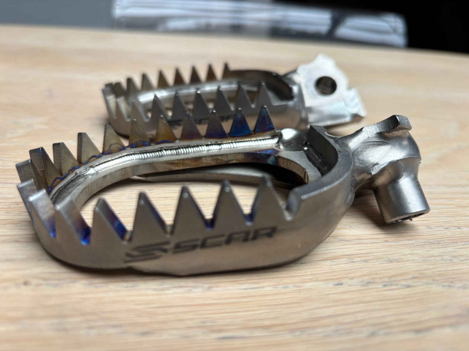 Yamaha yz 125/250 2005/2027 nieuwe titanium voetsteunen scar, Motoren, Ophalen of Verzenden