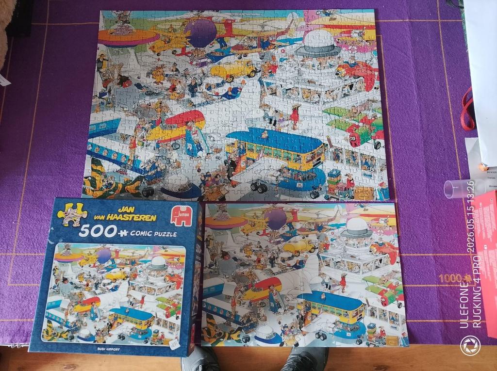 Busy airport  Jan van haasteren 500 stukjes, Ophalen, 500 t/m 1500 stukjes, Gebruikt, Legpuzzel