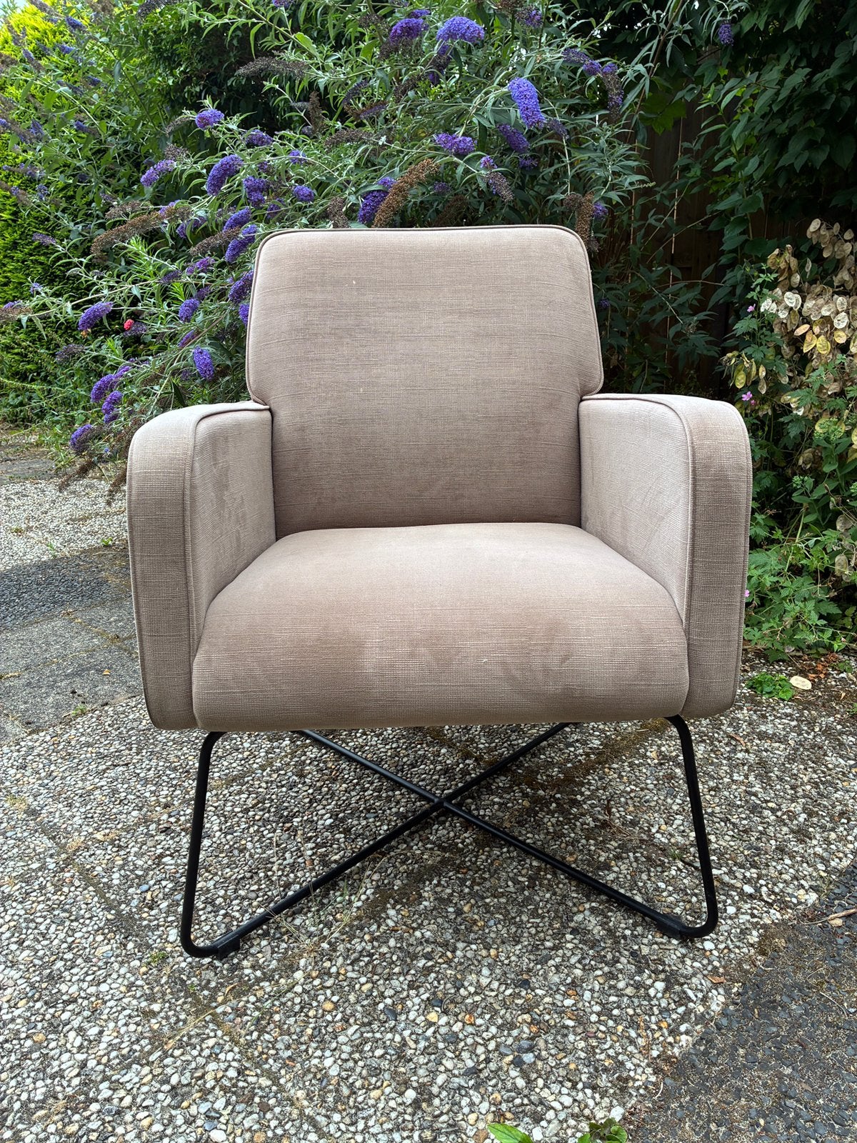 Fauteuil - Barista Loungechair, Huis en Inrichting, Fauteuils, Ophalen, Gebruikt, 75 tot 100 cm, Stof