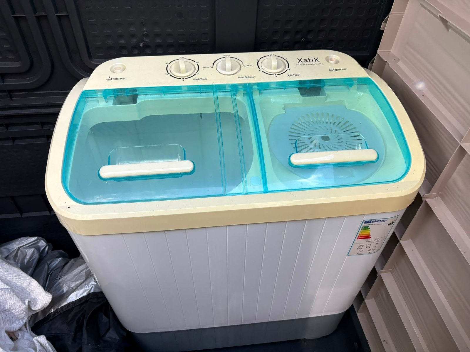 2 in 1 camping wasmachine met centrifuge, Caravans en Kamperen, Kampeeraccessoires, Ophalen, Zo goed als nieuw