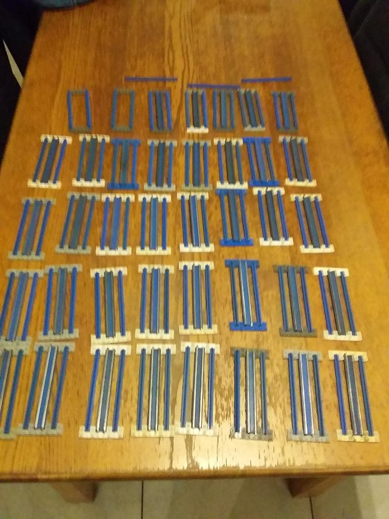lego 12v trein rails blauw, Ophalen of Verzenden, Gebruikt, Lego, Overige thema's