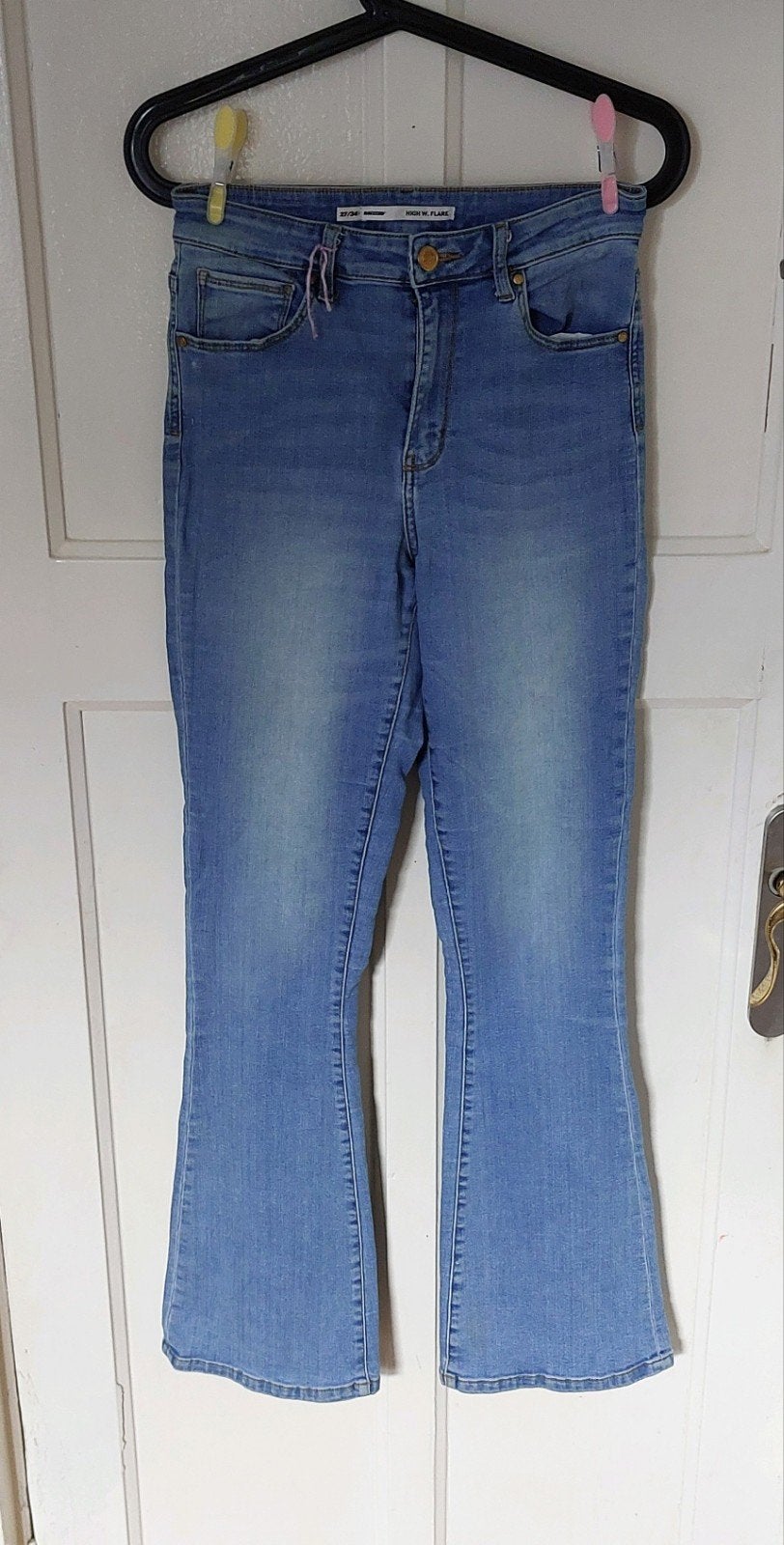 Raizzed lichtblauwe jeans High w Flare maat W27 L34, Kleding | Dames, Ophalen of Verzenden