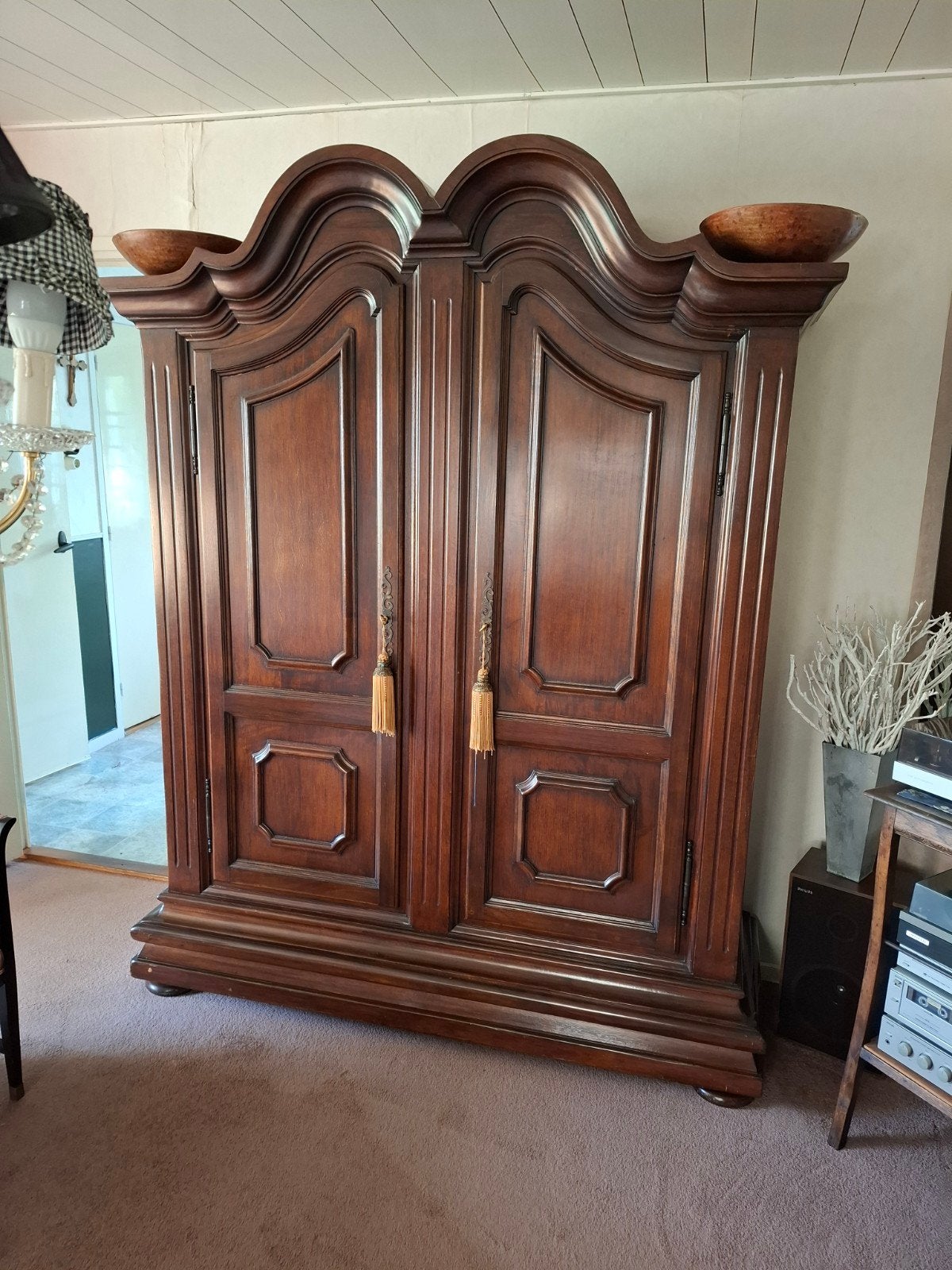 Antieke kast, mahoniehout, 170x57x214cm, Ophalen