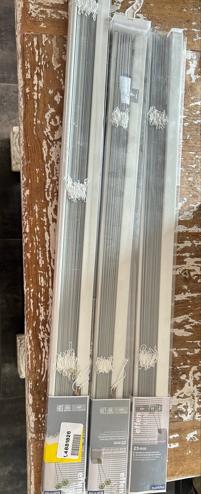 Nieuwe aluminium jaloezieën (3 stuks) - Gamma Effen, Ophalen, 200 cm of meer, Minder dan 100 cm, Nieuw