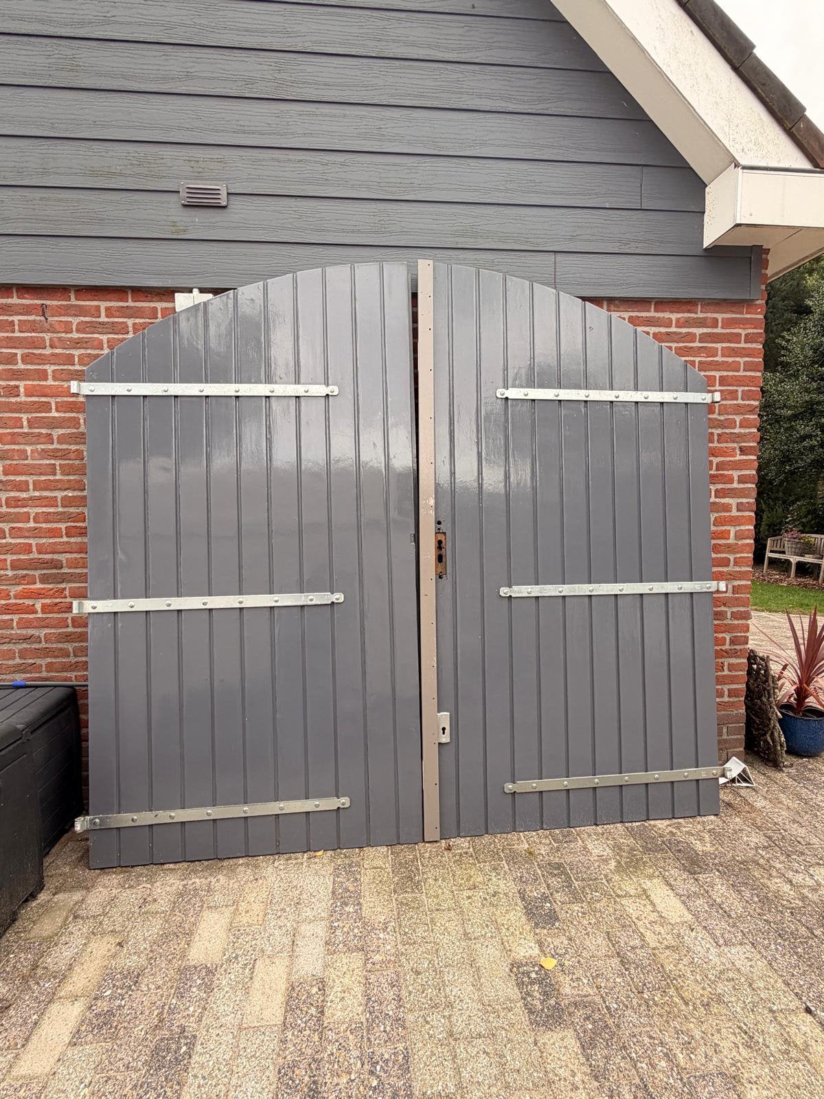 Hardhouten Toog deuren, Ophalen, Gebruikt, Buitendeur, Hout
