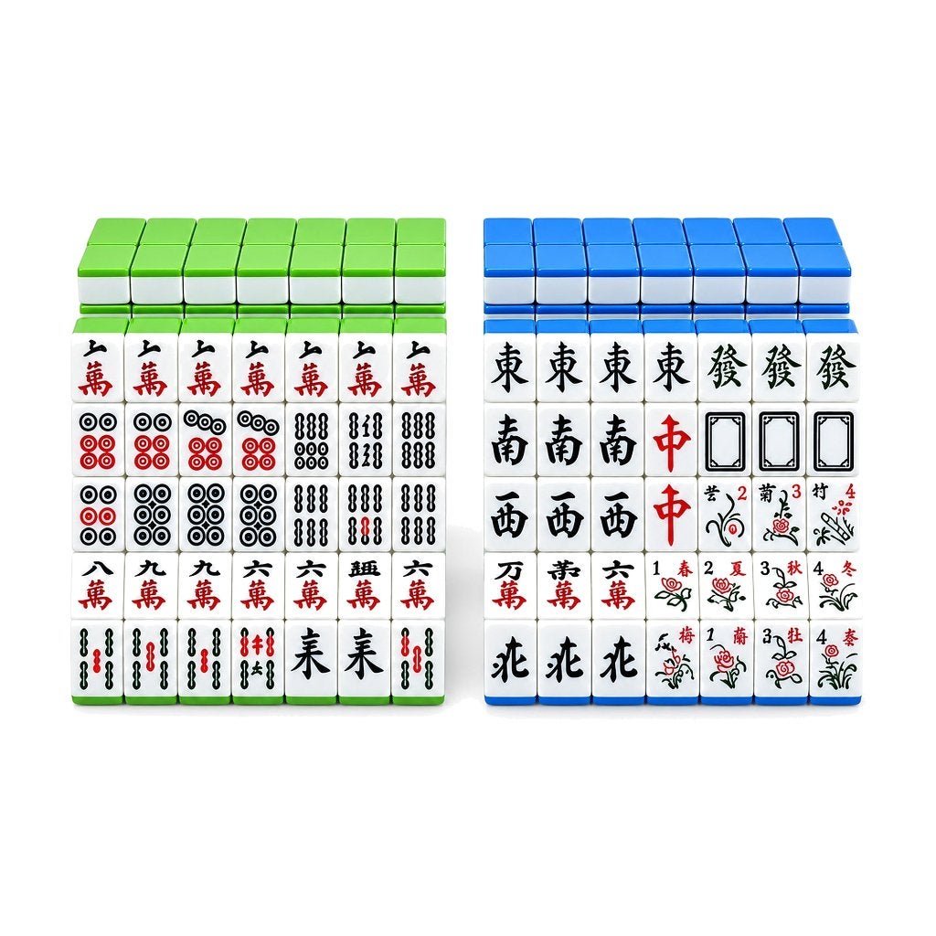 Mahjong stenenset 42 mm, 144 stenen, koffer, nieuw, Drie of vier spelers, Ophalen of Verzenden, Nieuw