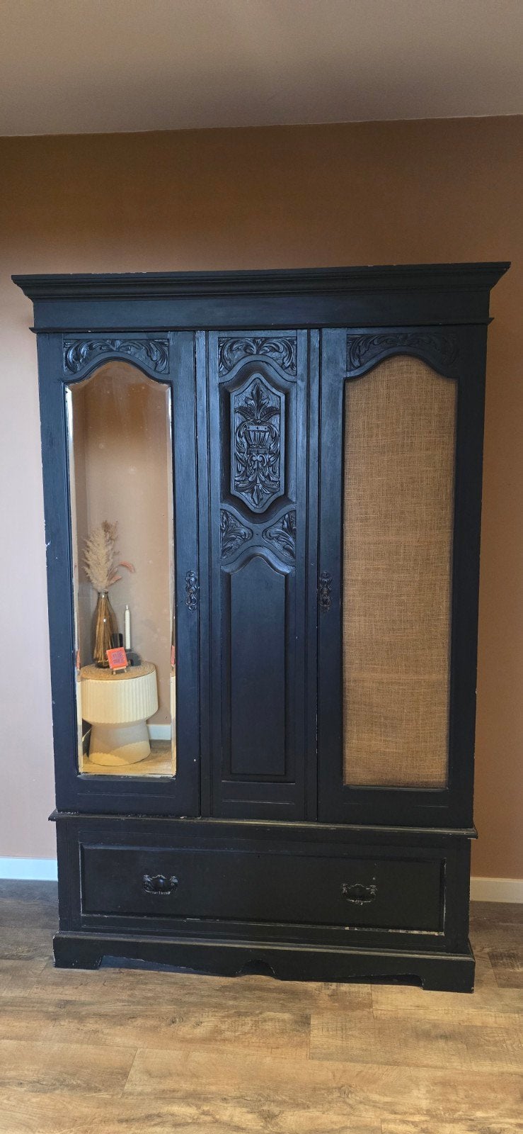 brocante kast, Ophalen, Gebruikt, 100 tot 150 cm, Met lade(s)