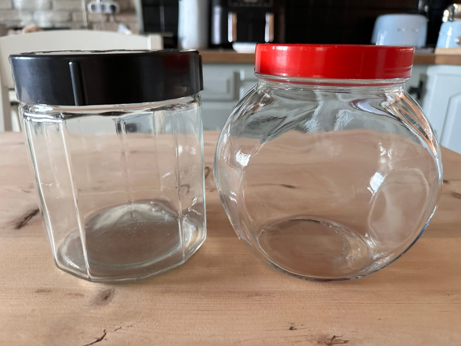 2x grote voorraad potten €5 per stuk 1,8 liter en 1,6 liter, Pot, Bus of Blik, Ophalen of Verzenden, Vaatwasserbestendig, Glas