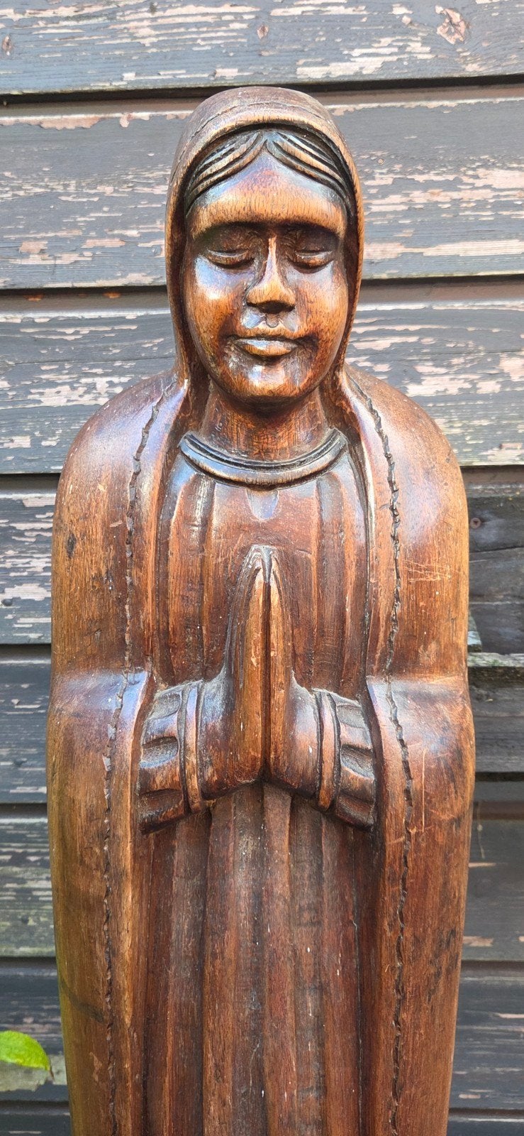 Monumentaal Mariabeeld (90cm) - Massief Hout, Ophalen