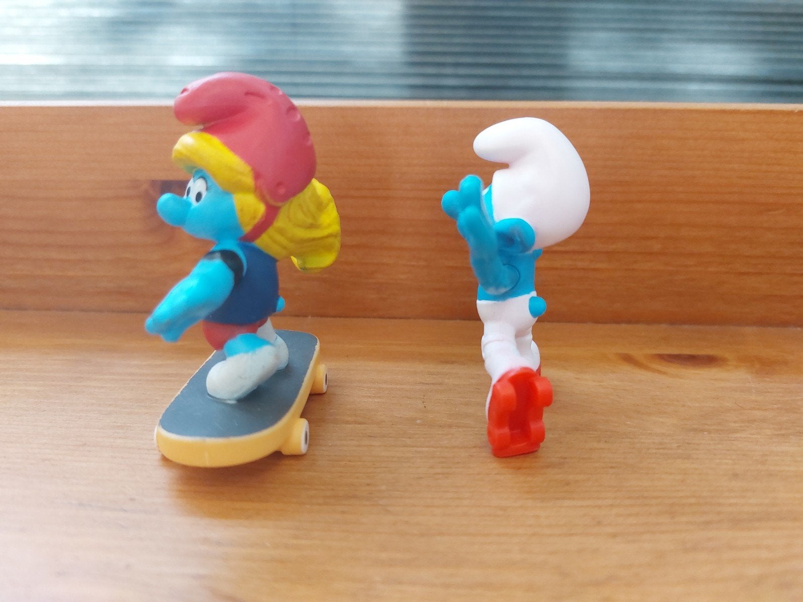 Skateboard smurfin en rolschaats smurf De Smurfen, Verzamelen, Smurfen, Ophalen of Verzenden