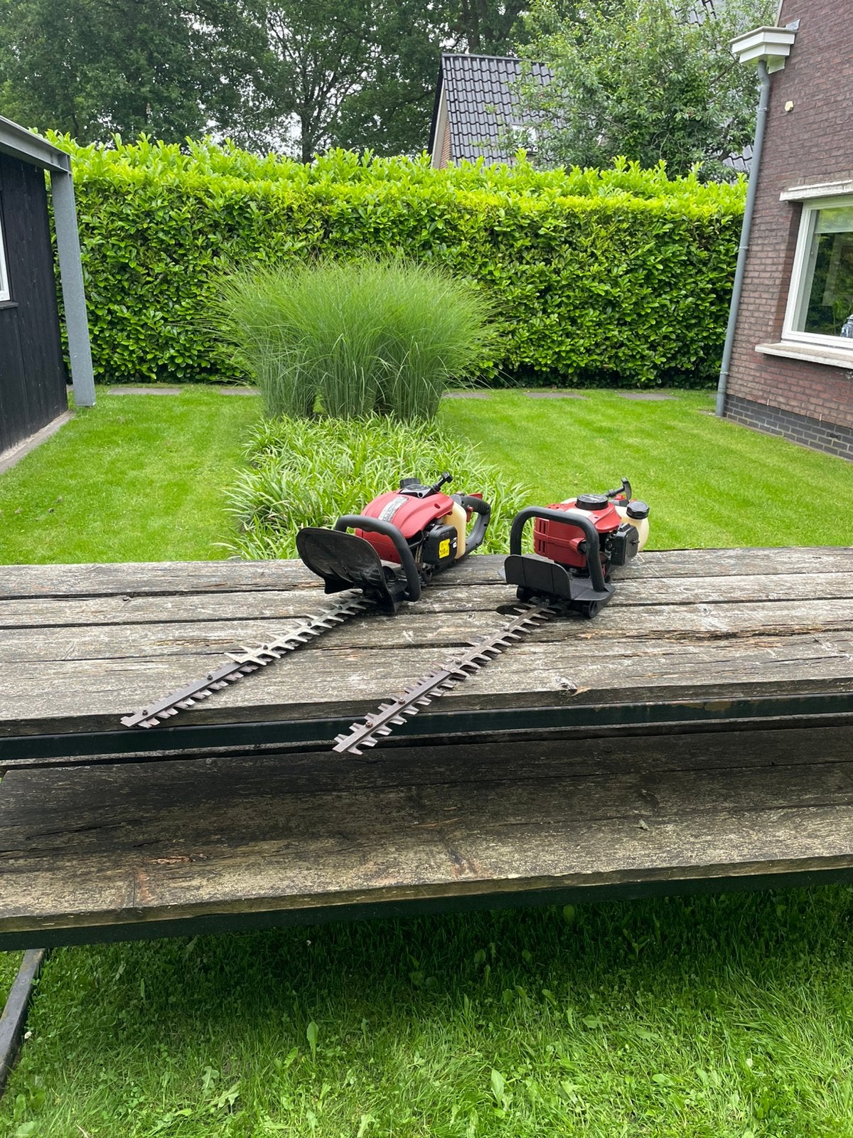 Heggenscharen 2x, Ophalen of Verzenden, Zo goed als nieuw, Hout
