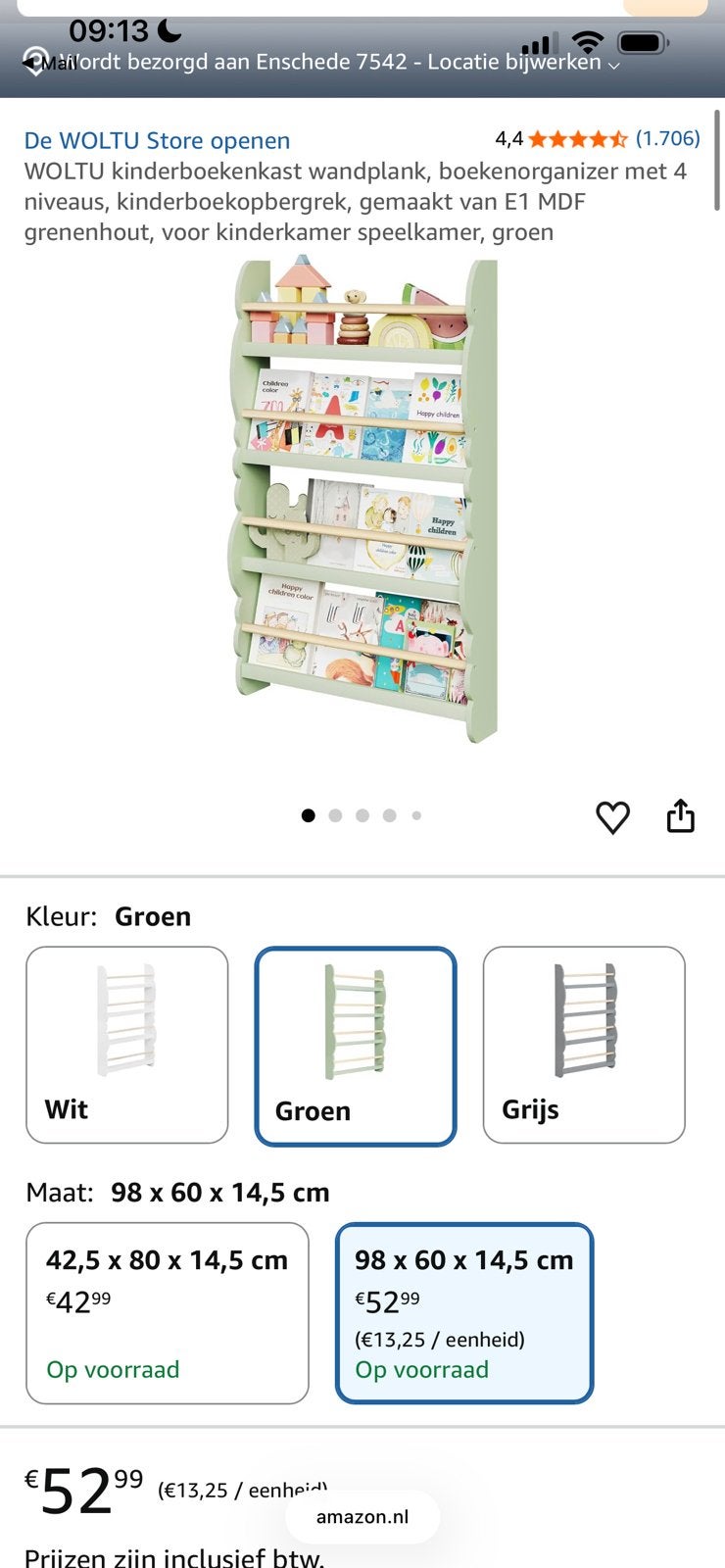 Kinderboekenkast boekenplank (kwantum), Ophalen, 50 tot 100 cm, Zo goed als nieuw, Minder dan 100 cm
