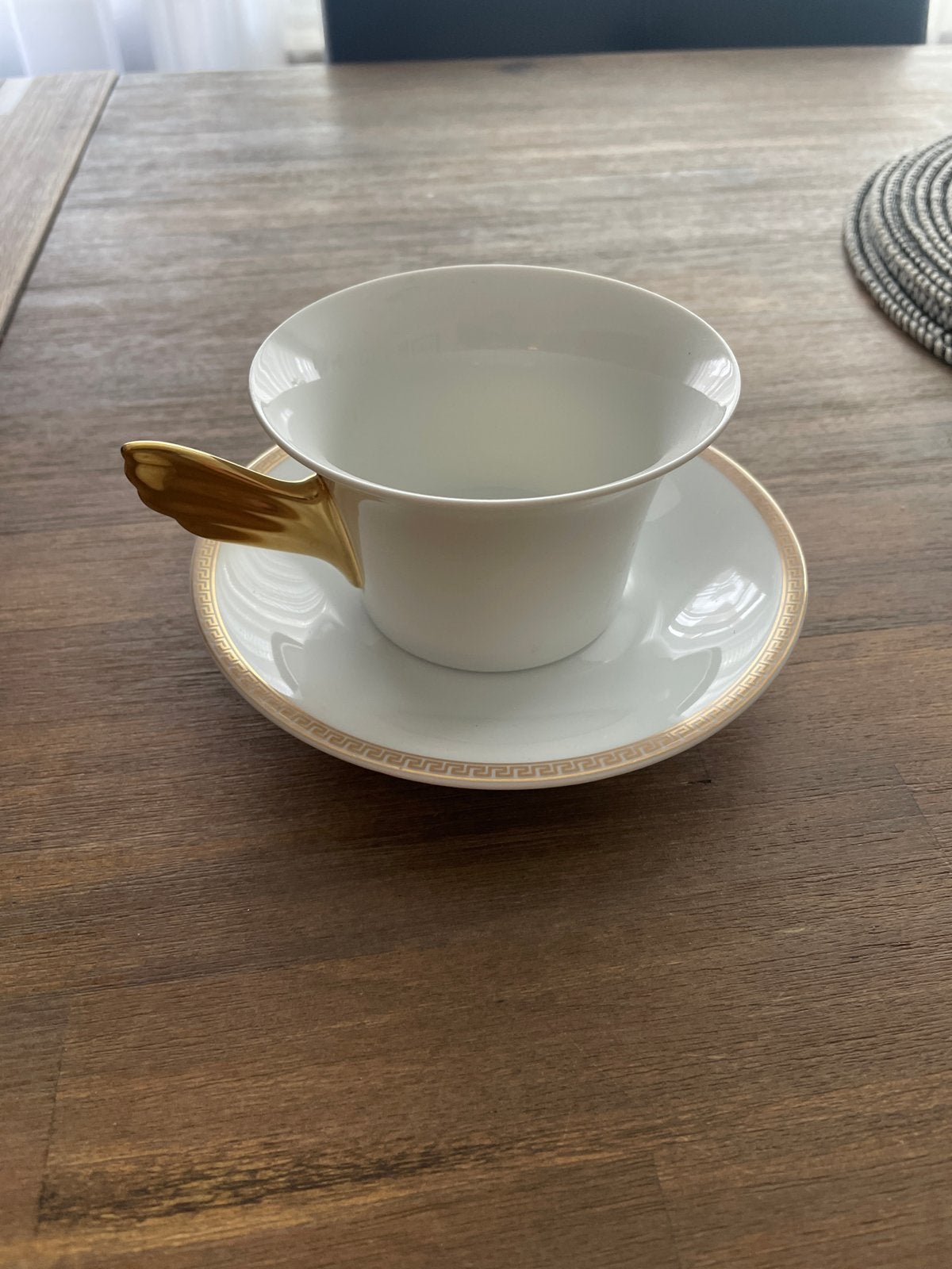 Versace Rosenthal Medusa Meander d'Or Espresso Kop en Schote, Antiek en Kunst, Ophalen of Verzenden