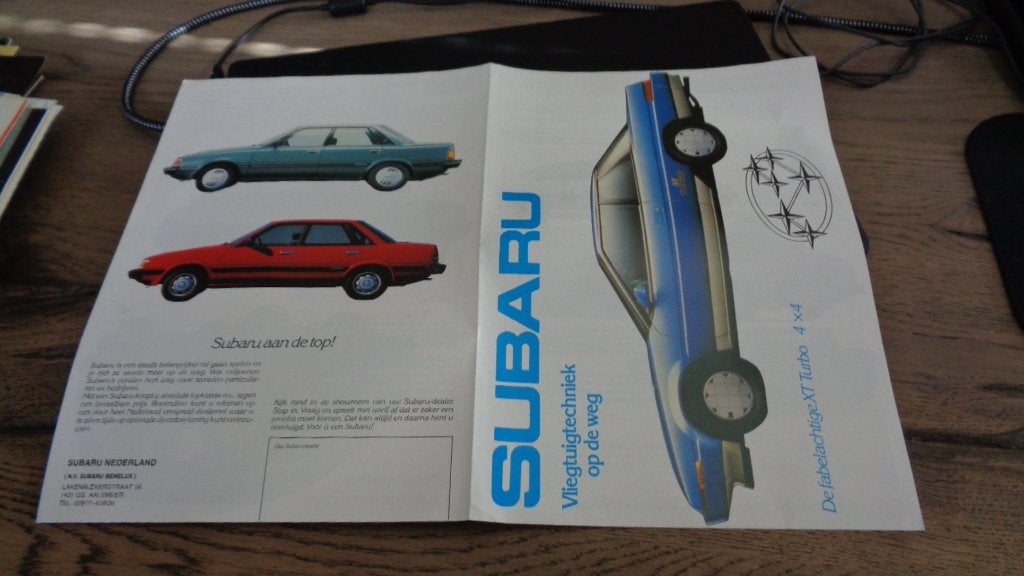 Folder SUBARU modellen, Verzenden, Zo goed als nieuw, Overige merken