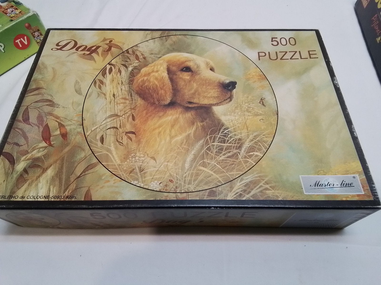 Hondenpuzzel 500 stukjes rond - Master-line Golden Retriever, Hobby en Vrije tijd, Denksport en Puzzels, Ophalen of Verzenden
