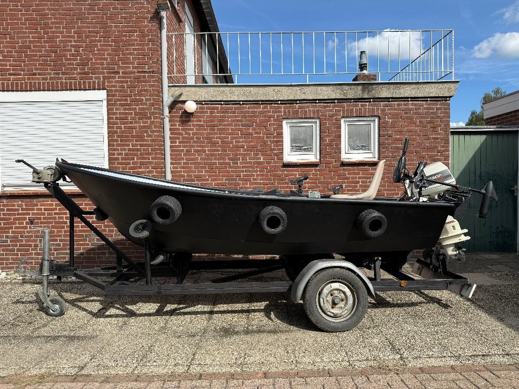 stalen vissers sloep gerestaureert, Watersport en Boten, Sloepen, Ophalen, Staal, Vissloep, 2 m