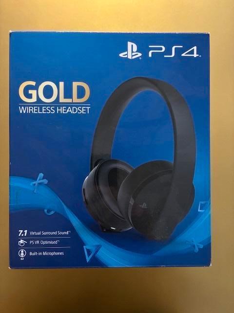 Sony Gold Wireless 7.1 headset, Gebruikt, Ophalen of Verzenden, Draadloos, Sony PlayStation
