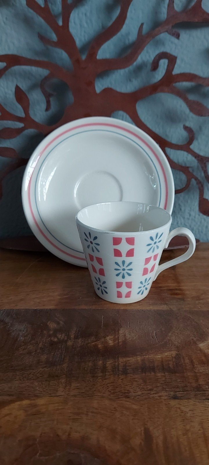 3 pastel kop en schotels van regout royal spinx, Antiek en Kunst, Ophalen of Verzenden