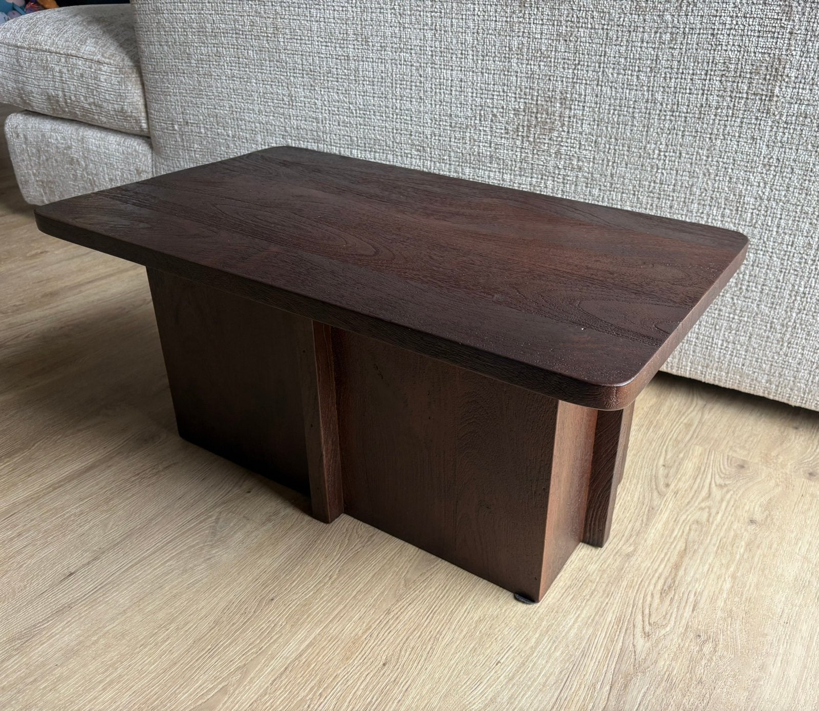 Massief houten tafel - Goa - Haco, Ophalen, Minder dan 45 cm, 55 tot 75 cm, Zo goed als nieuw