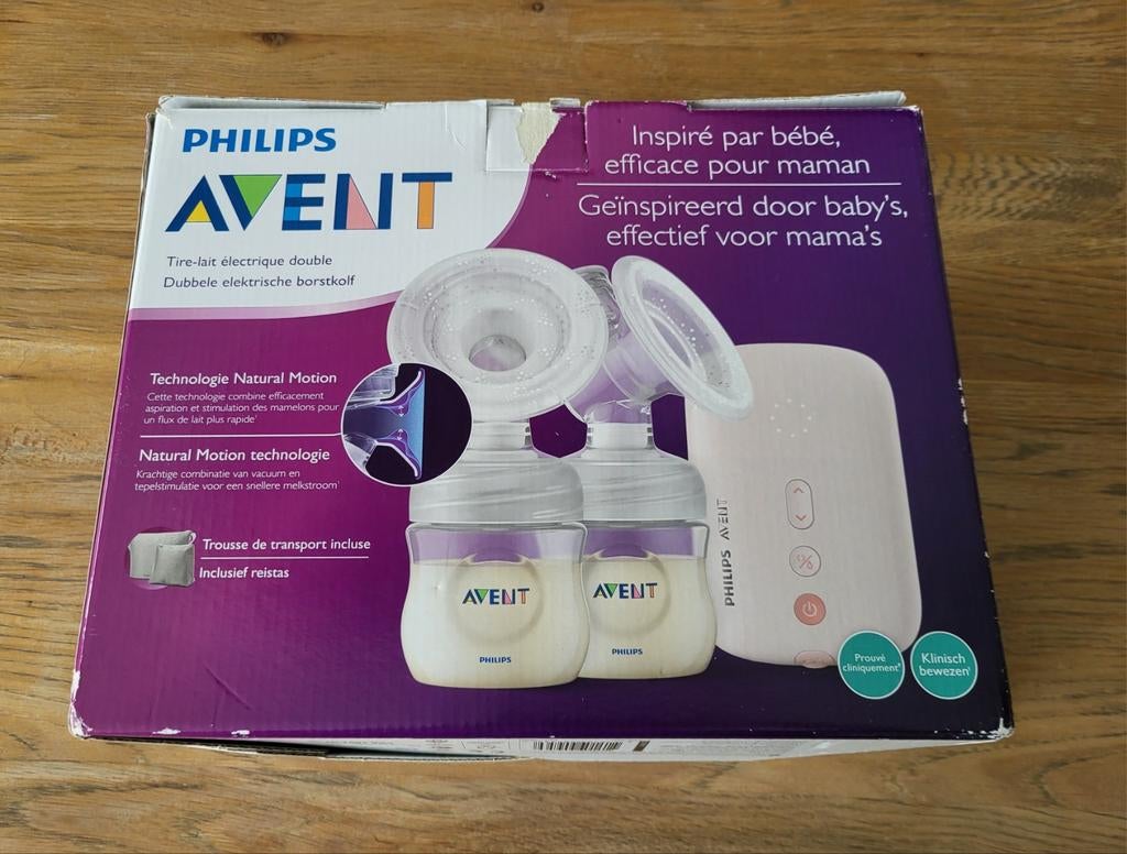 Philips Avent dubbele elektrische borstkolf, Ophalen of Verzenden, Zo goed als nieuw, Borstkolf