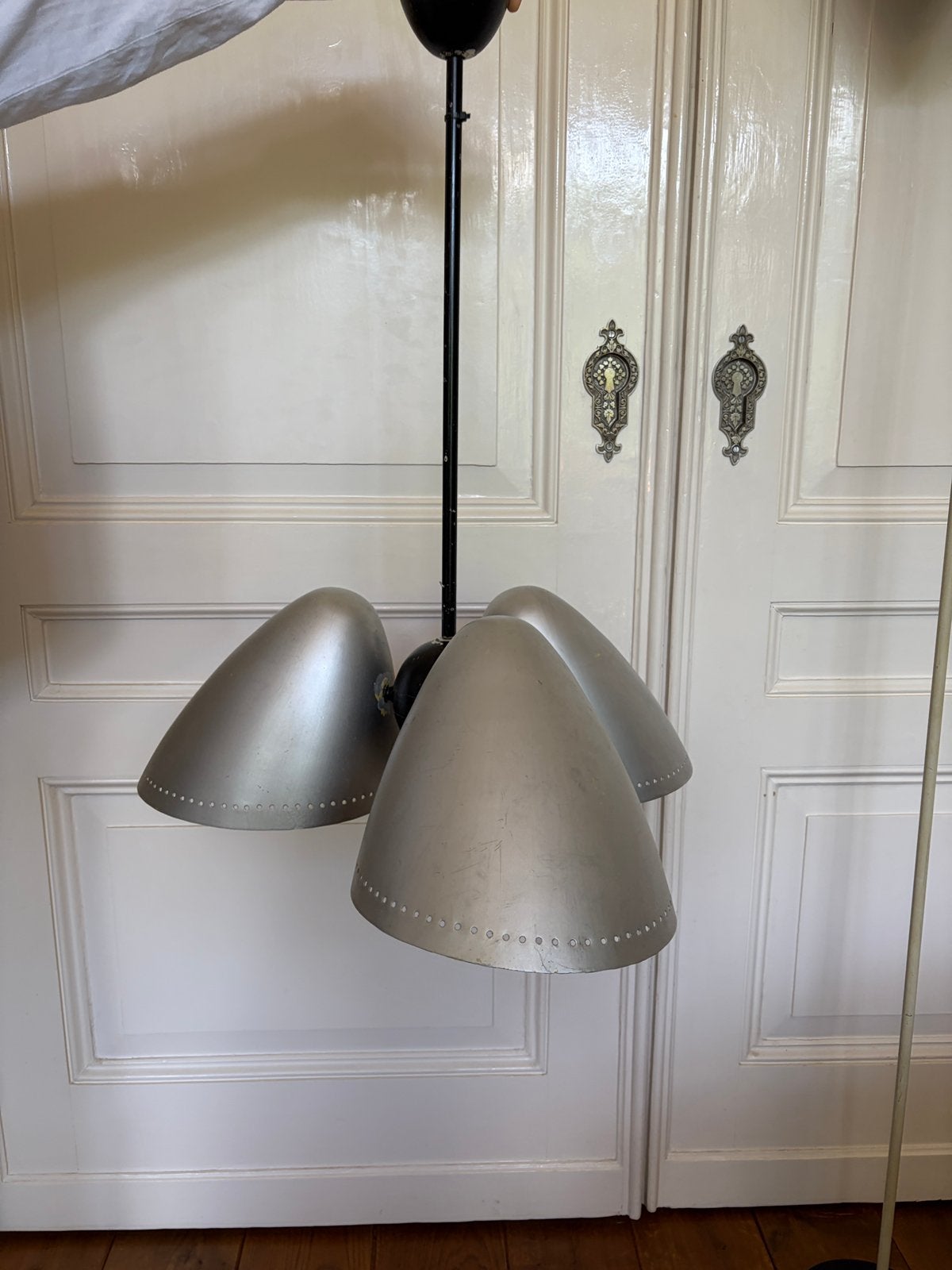 Gepo gebroeders posthuma hanglamp en staande lamp space age, Ophalen, Gebruikt, Metaal
