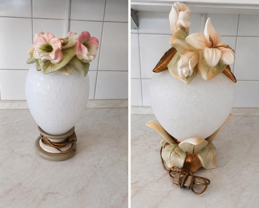 Prachtige Luxe Italiaanse bloemen Design - Lampen Set, Ophalen of Verzenden, Zo goed als nieuw