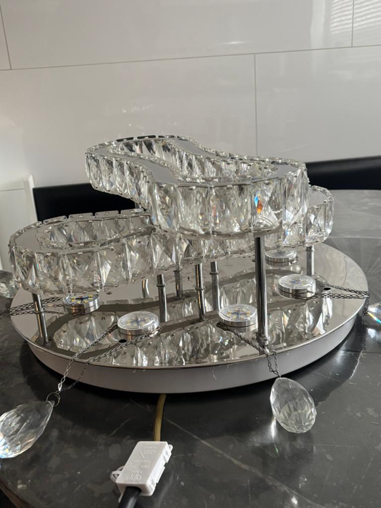 Moderne kristallen plafondlamp met Bluetooth, Ophalen, Minder dan 50 cm, Minder dan 25 cm, Minder dan 100 cm