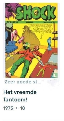 stripboek Shock 18 Het vreemde Fantoom! 1973, Eén stripboek, Ophalen of Verzenden