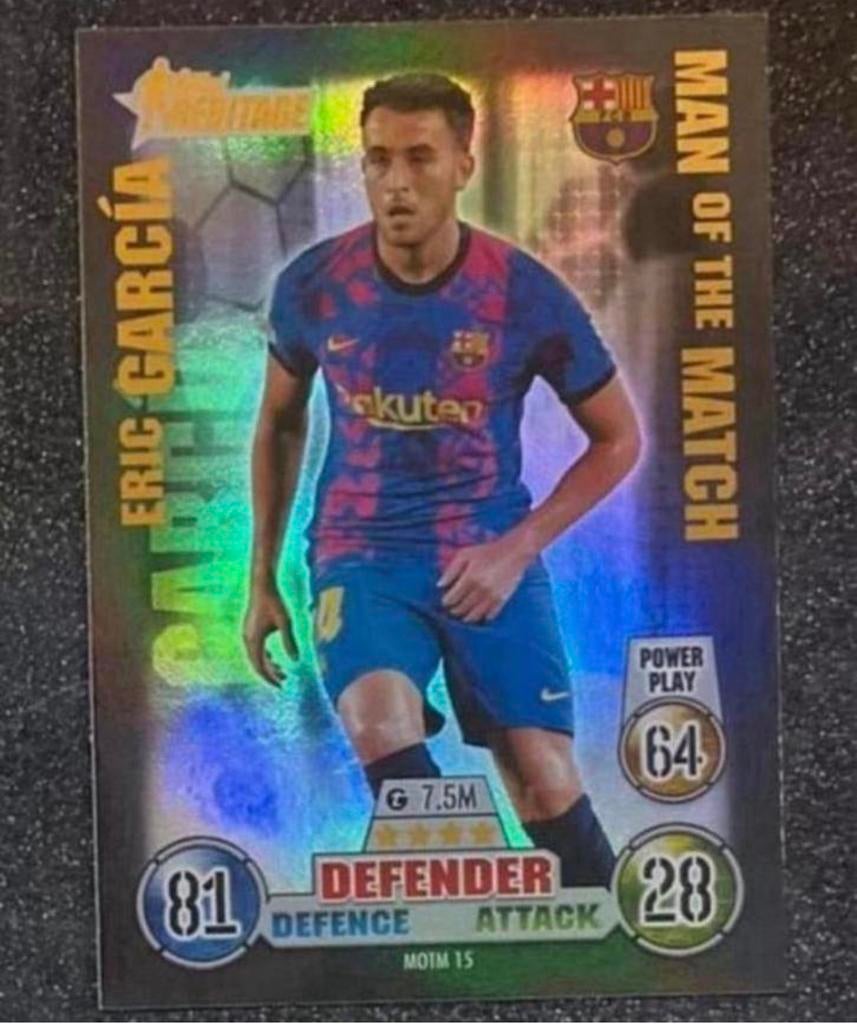 Topps MA EXTRA 21/22   MotM HERITAGE   GARCÍA  FC BARCELONA, Verzenden, Zo goed als nieuw, Plaatje