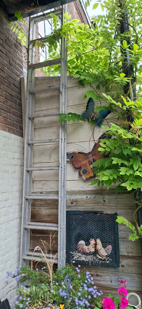 Aluminium ladder 2 x 14 sporten merk Altrex., Ophalen, Gebruikt, Ladder, 4 meter of meer