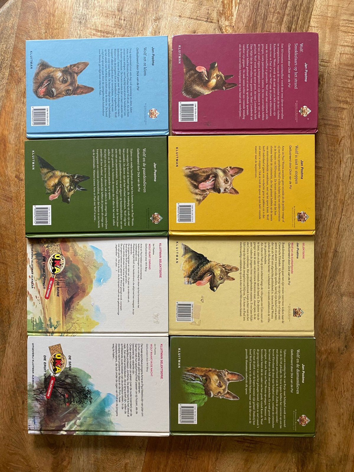 8 boeken van Wolf, geschreven door Jan Postma, Ophalen of Verzenden, Gelezen, Fictie algemeen
