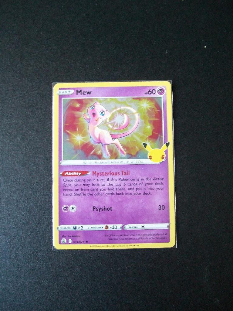 2387 (11/25) nieuwe pokemonkaart MEW HOLO RARE 25th Ann., Verzenden, Nieuw, Losse kaart, Foil