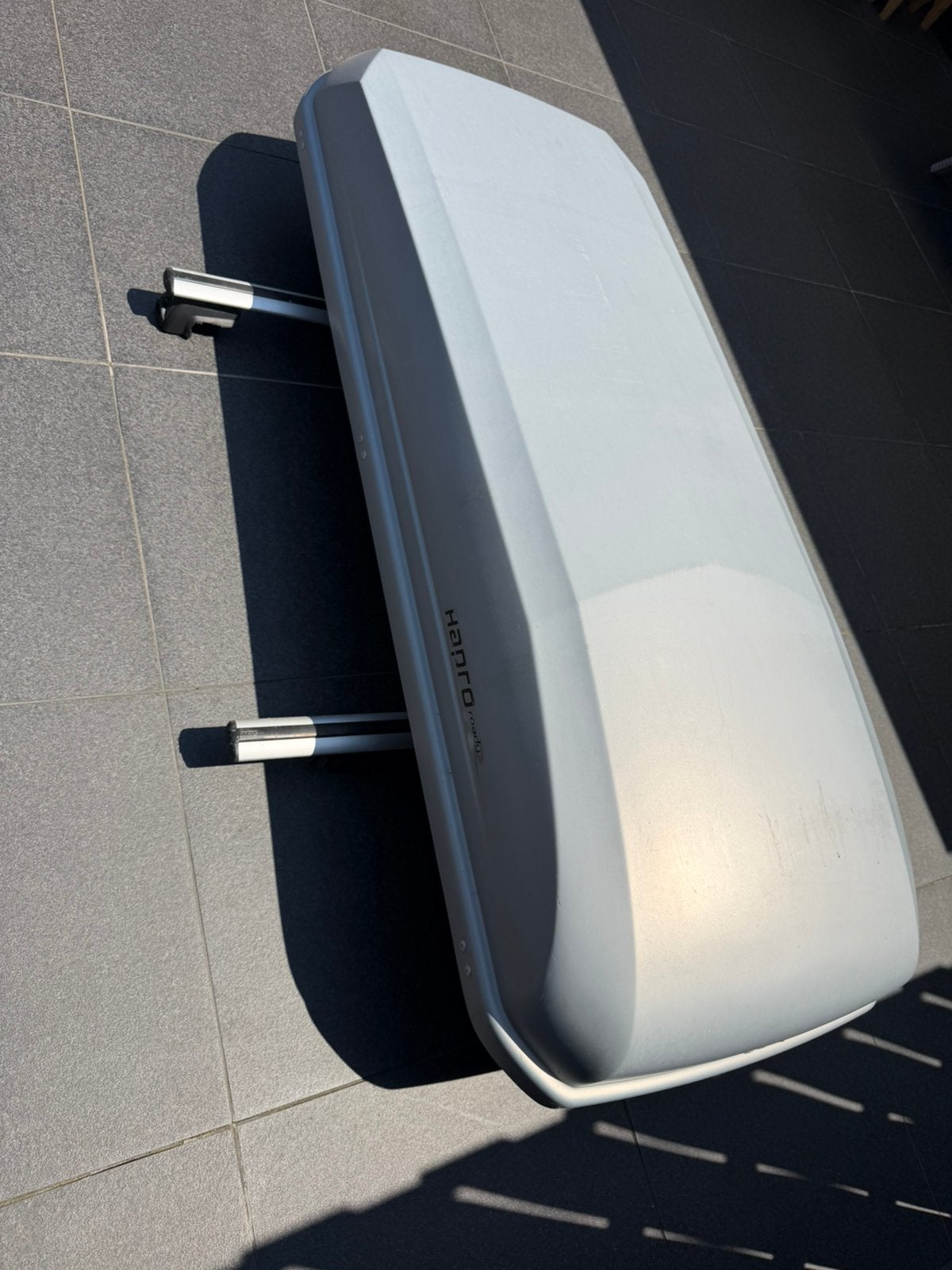 Hapro 420 liter dakkoffer met dakdrager, Ophalen, Zo goed als nieuw