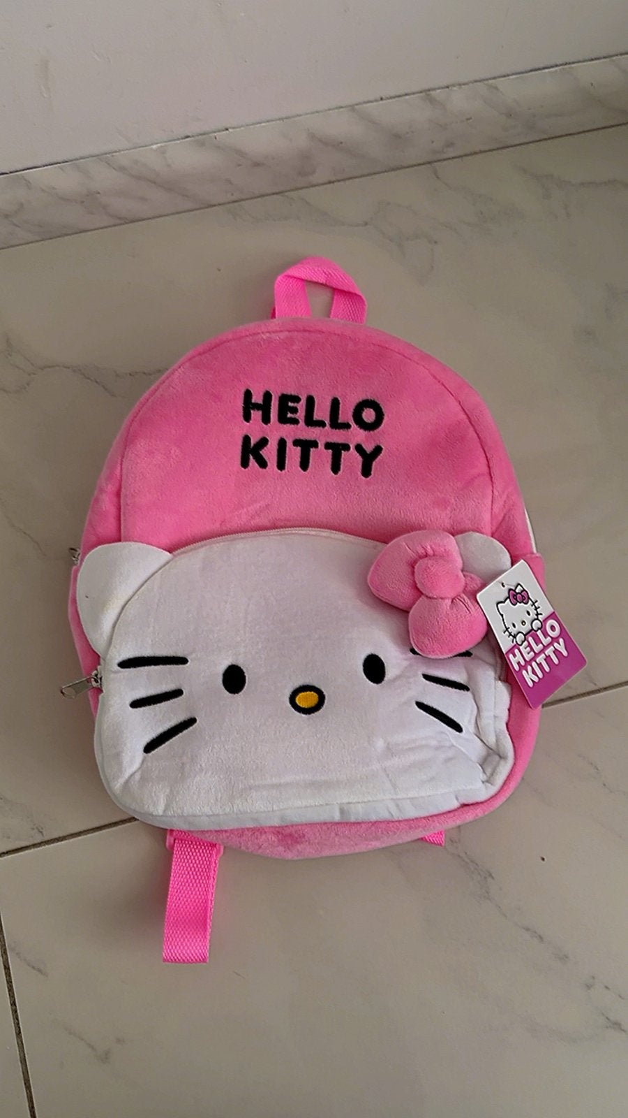 Hello Kitty rugzak - Roze pluche kinderrugzak, Minder dan 30 cm, Disney of Dora, Nieuw, Ophalen of Verzenden