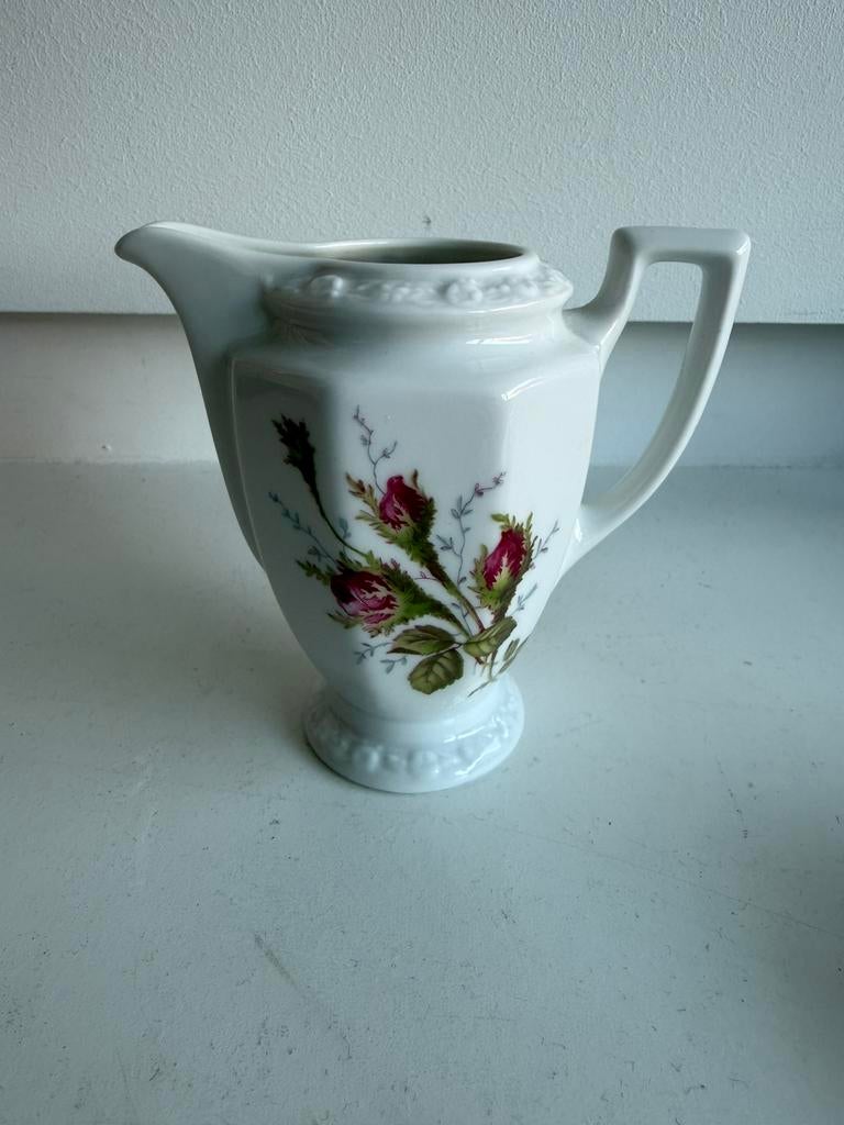 Rosenthal Maria Moosrose schenkkannetje porselein wit roos, Ophalen of Verzenden