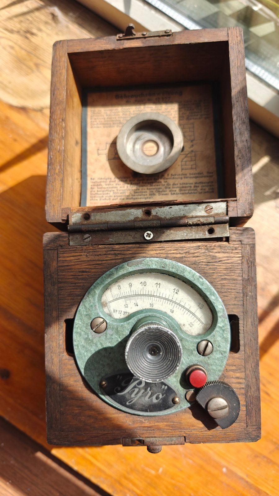 Antieke Optische Pyrometer Pyro met Houten Kist, Ophalen of Verzenden