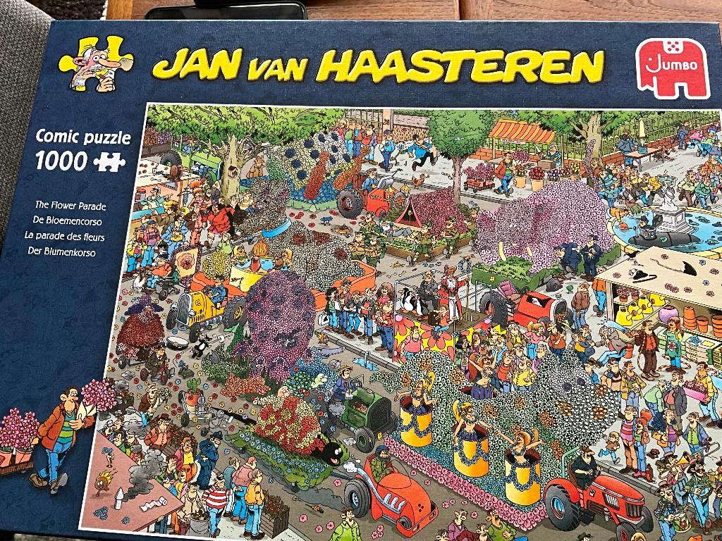 Jan van Haasteren de bloemencorso, Ophalen, 500 t/m 1500 stukjes, Zo goed als nieuw, Legpuzzel